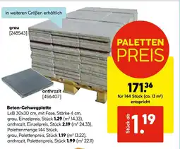 Hellweg Beton-gehwegplatte grau Angebot