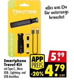 Mäc Geiz Tekmee smartphone travel-kit Angebot
