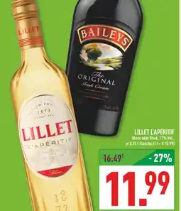 Marktkauf Lillet lillet l'apéritif blanc oder rosé Angebot