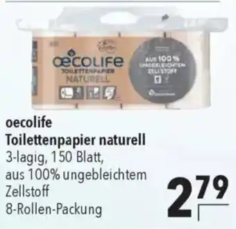 CITTI Markt oecolife Toilettenpapier naturell Angebot