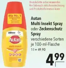 CITTI Markt Autan Multi Insekt Spray oder Zeckenschutz Spray Angebot