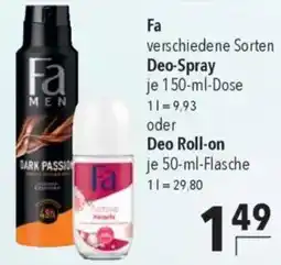 CITTI Markt Fa Deo-Spray oder Deo Roll-on Angebot