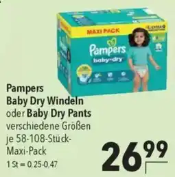CITTI Markt Pampers Baby Dry Windeln oder Baby Dry Pants Angebot