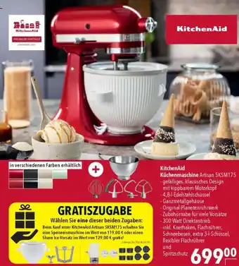 CITTI Markt KitchenAid Küchenmaschine Artisan 5KSM175 Angebot