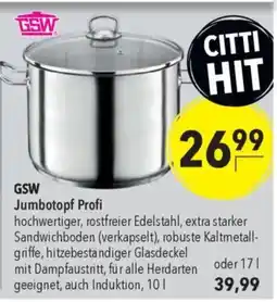 CITTI Markt GSW Jumbotopf Profi Angebot