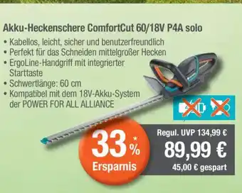 CITTI Markt GARDENA Akku-Heckenschere ComfortCut 60/18V P4A solo Angebot