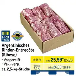 METRO Argentinisches Rinder-Entrecôte (Ribeye) Angebot
