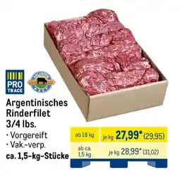 METRO Argentinisches Rinderfilet 3/4 lbs. Angebot