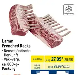 METRO Lamm Frenched Racks Angebot