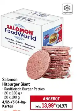 METRO SALOMON FoodWorld Hitburger Giant Angebot