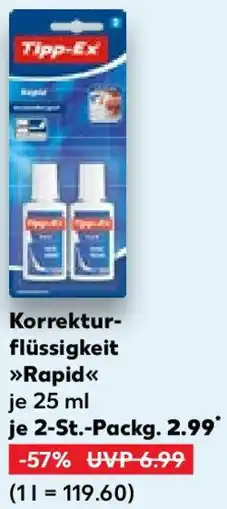 Kaufland Tipp-Ex Korrekturflüssigkeit Rapid Angebot
