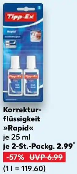 Kaufland Tipp-Ex Korrekturflüssigkeit Rapid Angebot