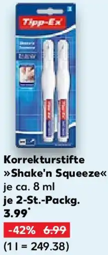 Kaufland Tipp-Ex Korrekturstifte Shake'n Squeeze Angebot