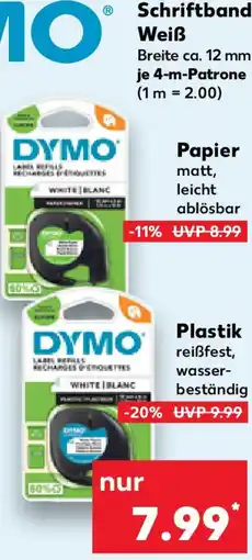 Kaufland DYMO Schriftband Weiß Angebot