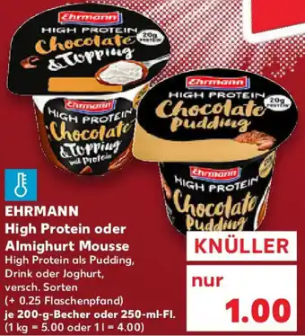 Kaufland EHRMANN High Protein oder Almighurt Mousse Angebot