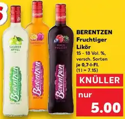 Kaufland BERENTZEN Fruchtiger Likör Angebot