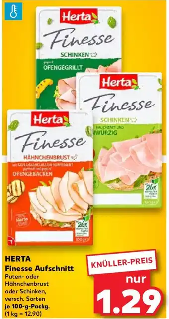 Kaufland HERTA Finesse Aufschnitt Angebot
