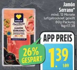 Edeka Edeka Herzstücke Jamón Serrano Angebot