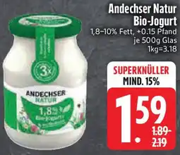 Edeka Andechser Natur Bio-Jogurt Angebot