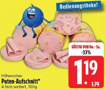 Edeka Höhenrainer Puten-Aufschnitt Angebot