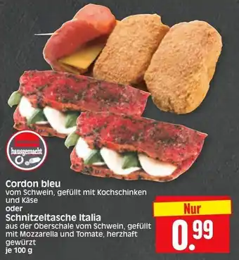 Edeka Herkules Cordon Bleu oder Schnitzeltasche Italia 100g Angebot