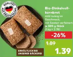 Kaufland Bio-Dinkelvollkornbrot Angebot