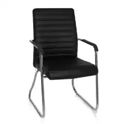 Netto Marken-Discount hjh OFFICE Besucherstuhl Konferenzstuhl STEEL V Kunstleder mit Armlehnen Angebot