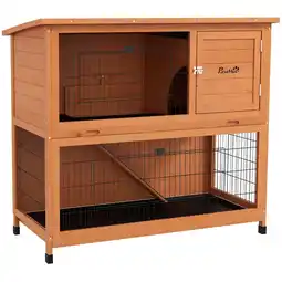 Netto Marken-Discount PawHut Kaninchenstall Tannenholz, Stahl Angebot