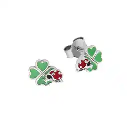 Netto Marken-Discount Zeeme for Kids Ohrringe 925 Sterling Silber Kleeblatt Marienkäfer Angebot