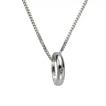 Netto Marken-Discount Zeeme for Kids Halskette 925 Silber Taufring mit Diamant 0,01ct Angebot