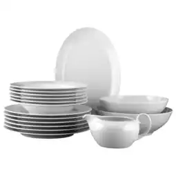 Netto Marken-Discount Seltmann Weiden Tafelservice Rondo Liane Weiß 16er Set Angebot