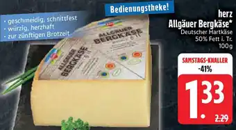 Edeka herz Allgäuer Bergkäse Angebot