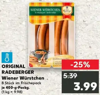 Kaufland ORIGINAL RADEBERGER Wiener Würstchen Angebot