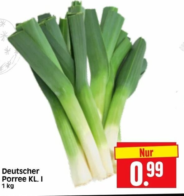 Deutscher Porree 1kg Angebot bei Edeka Herkules