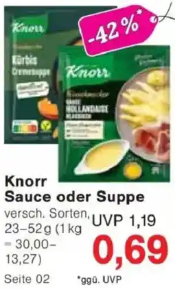 Jawoll Knorr Sauce oder Suppe Angebot