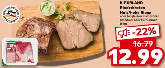 Kaufland K-PURLAND Rinderbraten Hals/Hohe Rippe Angebot