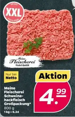 NETTO Meine Fleischerei Schweinehackfleisch Großpackung Angebot