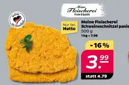 NETTO Meine Fleischerei Schweineschnitzel paniert Angebot