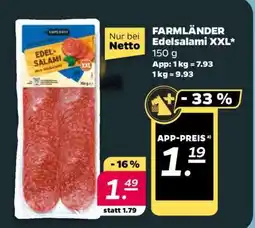 NETTO FARMLÄNDER Edelsalami XXL Angebot