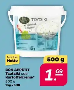 NETTO BON APPÉTIT Tzatziki oder Kartoffelcreme Angebot