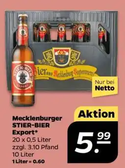 NETTO Mecklenburger STIER-BIER Export Angebot