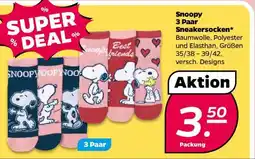 NETTO Snoopy 3 Paar Sneakersocken Angebot