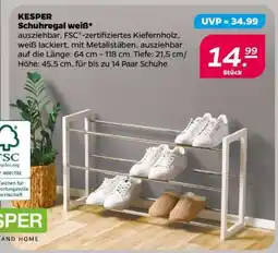 NETTO KESPER Schuhregal weiß Angebot