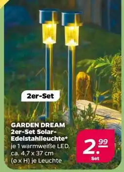 NETTO GARDEN DREAM 2er-Set Solar-Edelstahlleuchte Angebot