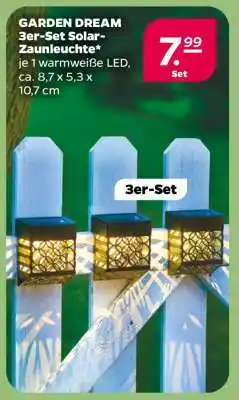 NETTO GARDEN DREAM 3er-Set Solar-Zaunleuchte Angebot