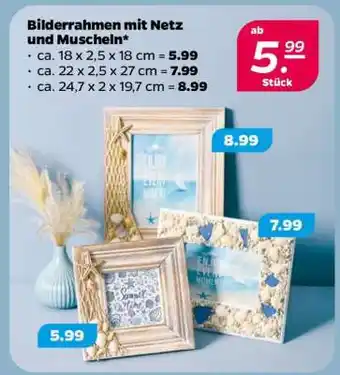 NETTO Bilderrahmen mit Netz und Muscheln Angebot