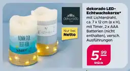 NETTO dekorado LED-Echtwachskerze Angebot