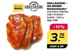 NETTO GRILLSAISON – ISS IMMER! Nackensteaks Angebot