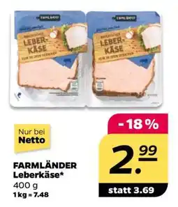 NETTO FARMLÄNDER Leberkäse Angebot