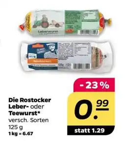 NETTO Die Rostocker Leber- oder Teewurst Angebot